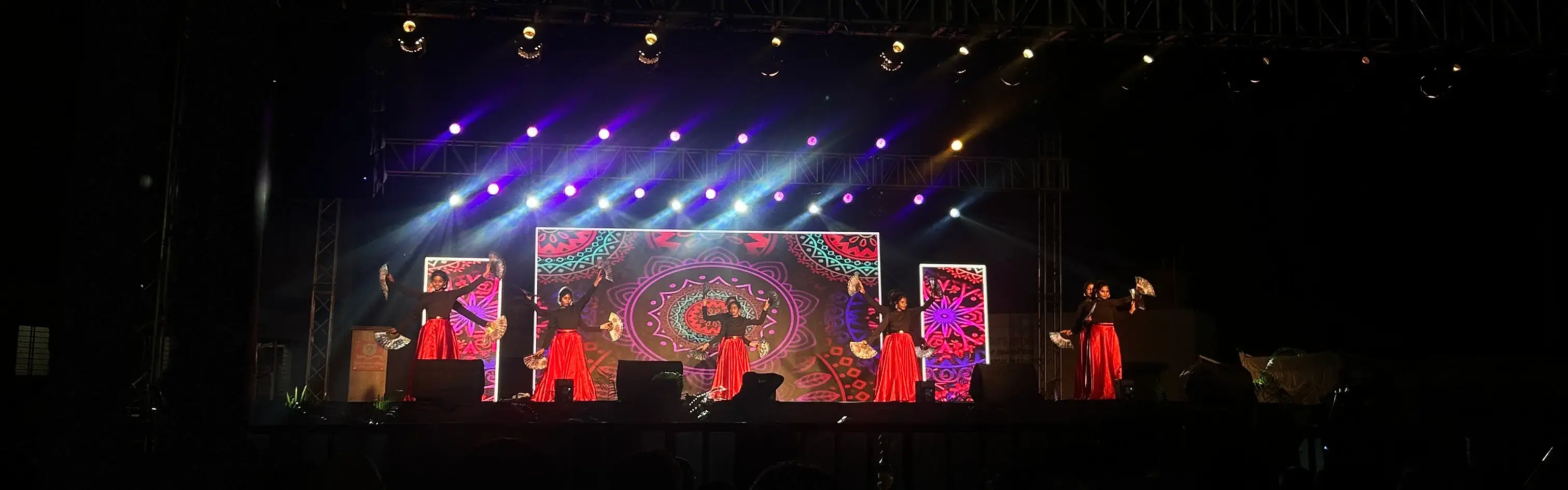 High-resolution LED display panel at National Photo & Video Studio, Mysuru